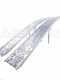 Pair of 226 cm curved ramps - aluminum folding ramps with reinforced legs